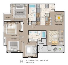 4 Bedroom 03-204 floor plan